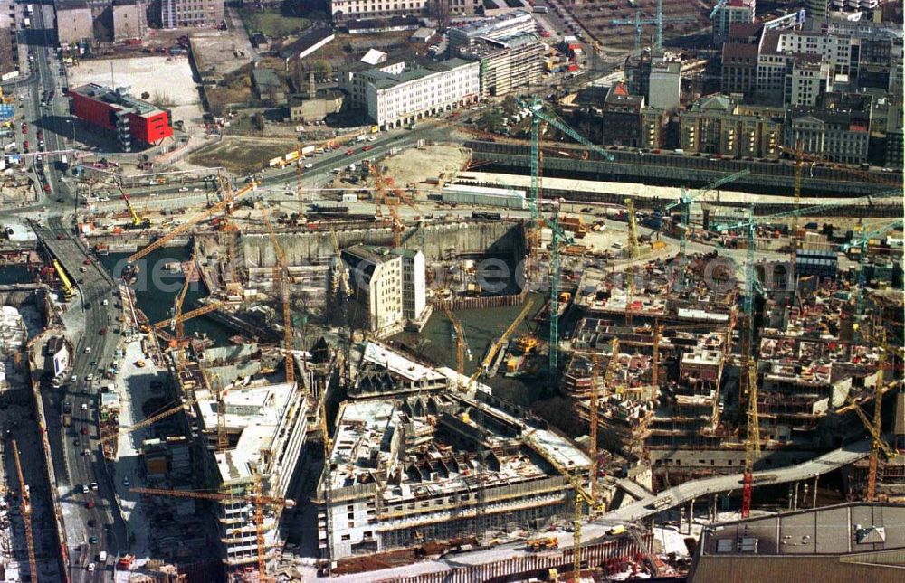 Berlin from above - Baustellen am Potsdamer Platz