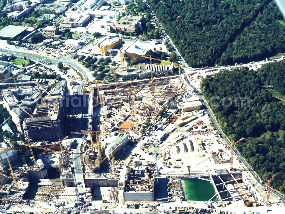 Berlin-Tiergarten from above - Baustellen am Potsdamer Platz19.09.1997