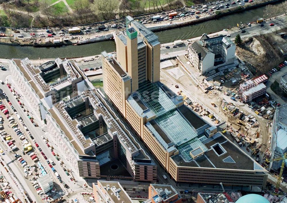 Aerial photograph Berlin-Tiergarten - Baustellen am Potsdamer Platz.