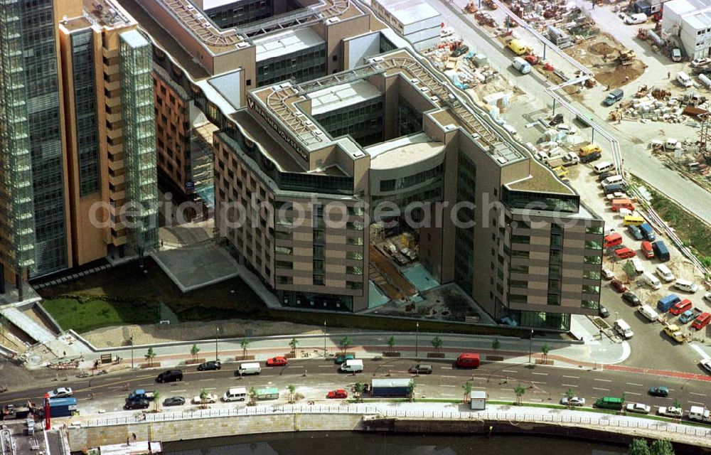 Aerial photograph Berlin - Tiergarten - Baustellen am Potsdamer Platz.