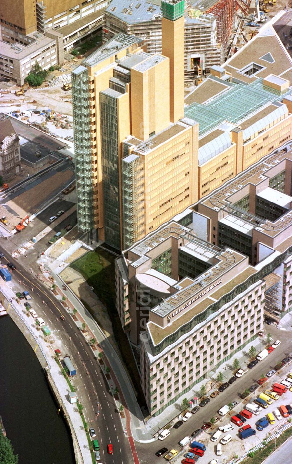 Aerial image Berlin - Tiergarten - Baustellen am Potsdamer Platz.