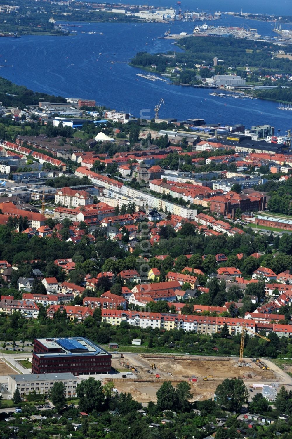 Aerial photograph Rostock - Construction campus Southtown Rostock in Mecklenburg-Vorpommern