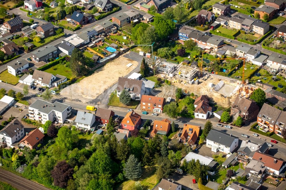 Aerial photograph Hamm - Construction sites for new detached houses of detached housing estate between Von-Thuenen-Street - Dietrich-Bonhoeffer-Street in Hamm in the state North Rhine-Westphalia