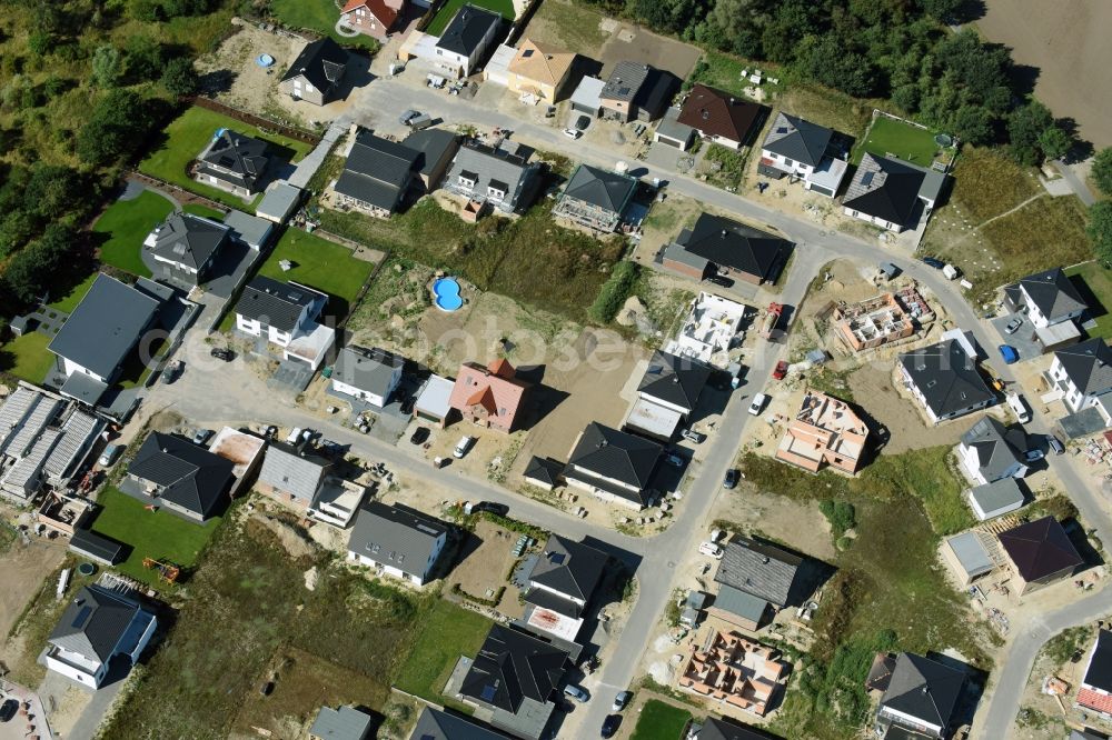 Aerial photograph Wolfsburg - Construction sites for new houses in a detached housing estate at L291 in the district Velstove in Wolfsburg in the state Lower Saxony