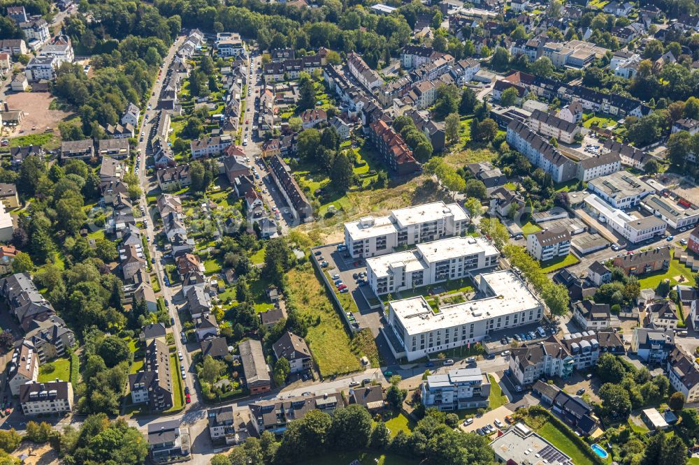 Aerial photograph Gevelsberg - Construction site for City Quarters Building of Feverquartier on Feverstrasse - Feldstrasse in Gevelsberg in the state North Rhine-Westphalia, Germany