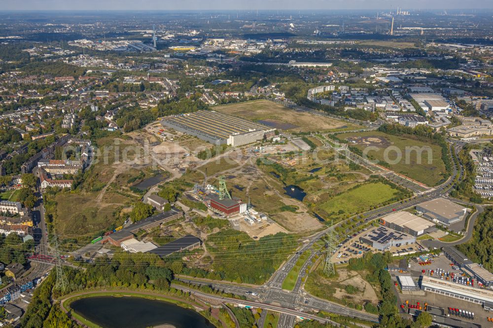 Aerial image Essen - Construction site for City Quarters Building Essen 51 on street Helenenstrasse in the district Nordviertel in Essen at Ruhrgebiet in the state North Rhine-Westphalia, Germany