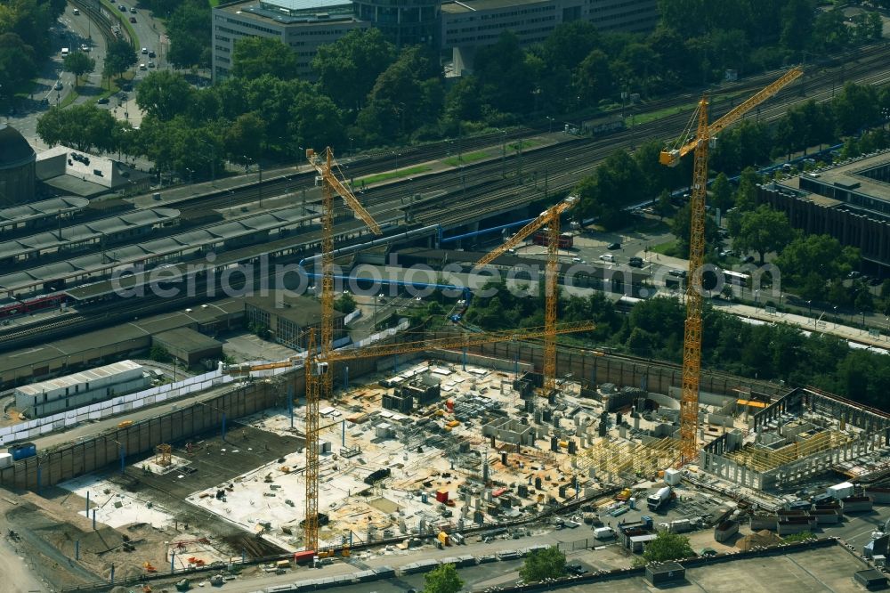 Aerial photograph Köln - Construction site for City Quarters Building MesseCity Koeln of ECE and STRABAG Real Estate in Cologne in the state North Rhine-Westphalia, Germany