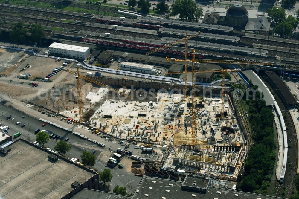 Köln from above - Construction site for City Quarters Building MesseCity Koeln of ECE and STRABAG Real Estate in Cologne in the state North Rhine-Westphalia, Germany