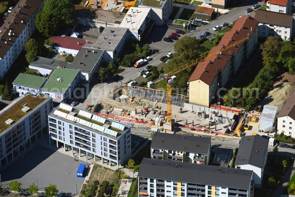 Stuttgart from above - Construction site for City Quarters Building on Murrhardter Strasse in Stuttgart in the state Baden-Wuerttemberg, Germany