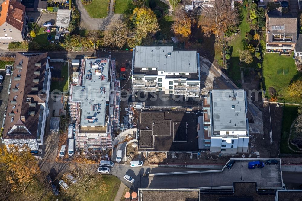 Hamm from above - Construction site for City Quarters Building Park-Quartier Hoevel next to the St. Josef-Krankenhaus on Hohenhoeveler Strasse in the district Bockum-Hoevel in Hamm in the state North Rhine-Westphalia, Germany