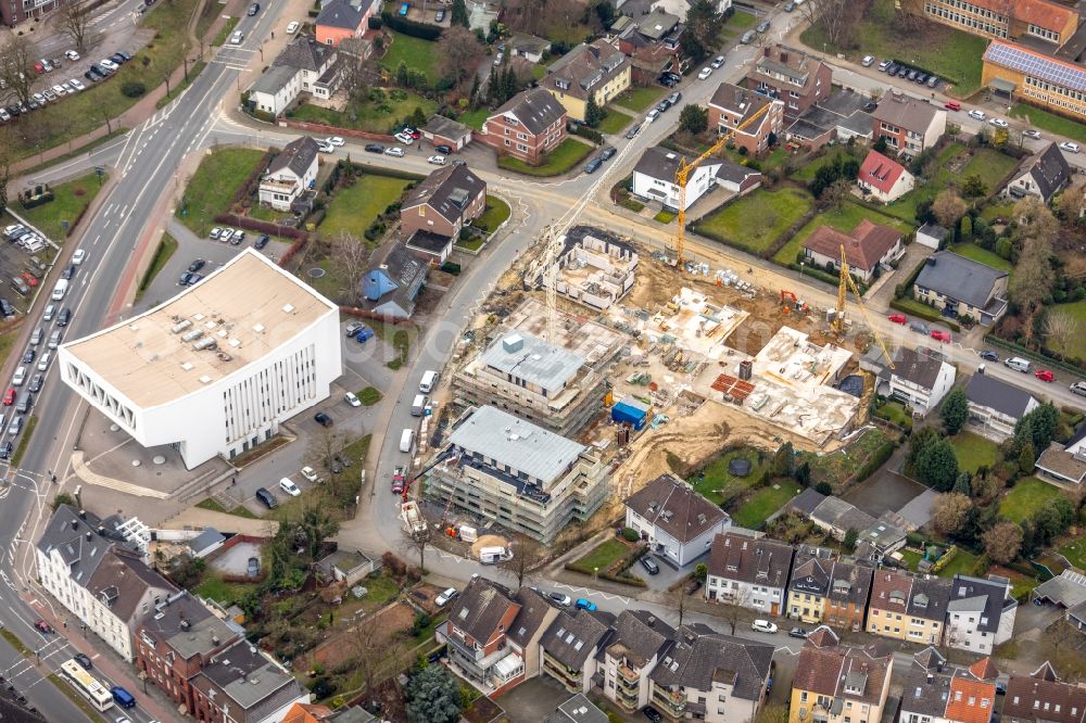 Hamm from the bird's eye view: Construction site for City Quarters Building Rietzgarten quarter in the district Hamm-Osten in Hamm in the state North Rhine-Westphalia, Germany