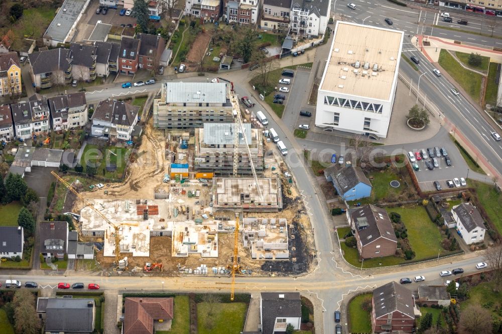 Hamm from above - Construction site for City Quarters Building Rietzgarten quarter in the district Hamm-Osten in Hamm in the state North Rhine-Westphalia, Germany