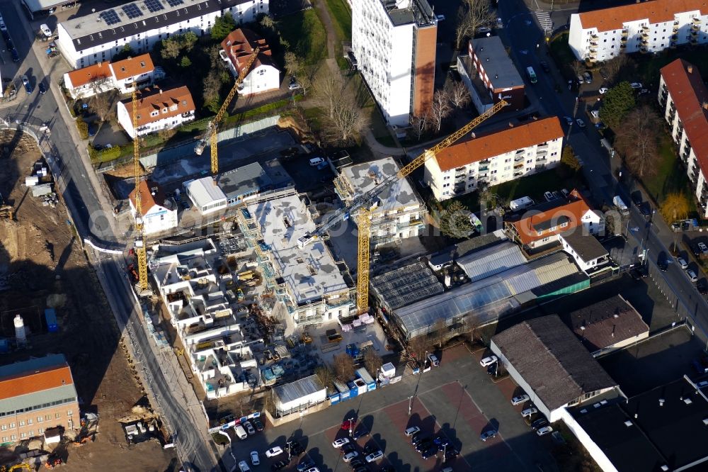 Aerial photograph Göttingen - Construction site for City Quarters Building Sartoriusquartier in Goettingen in the state Lower Saxony, Germany