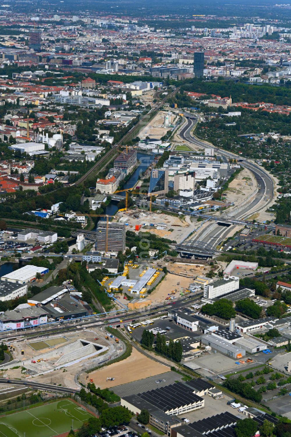 Aerial Image Berlin - Civil Engineering Construction Sites For ...