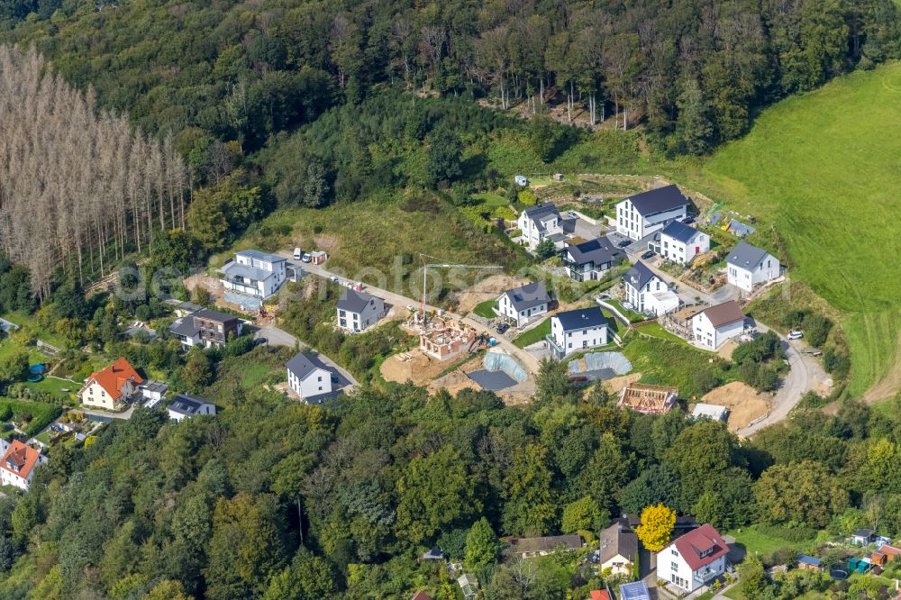 Aerial image Ennepetal - Construction sites for new construction residential area of detached housing estate on Asternweg in Ennepetal in the state North Rhine-Westphalia, Germany