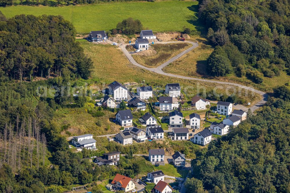 Aerial photograph Ennepetal - Construction sites for new construction residential area of detached housing estate on Asternweg in Ennepetal in the state North Rhine-Westphalia, Germany