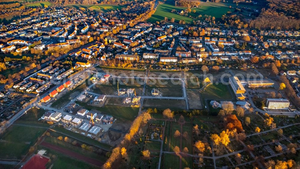 Aerial photograph Hamm - Construction sites for new construction residential area of detached housing estate on Beisenkonp in Hamm in the state North Rhine-Westphalia, Germany