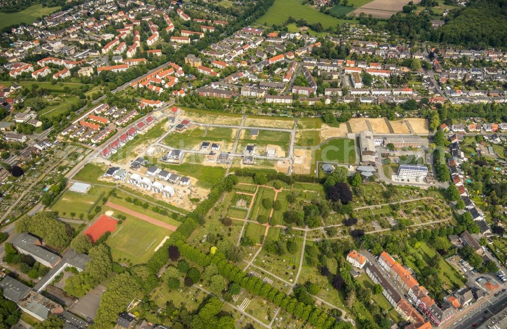 Aerial photograph Hamm - Construction sites for new construction residential area of detached housing estate on Beisenkonp in Hamm in the state North Rhine-Westphalia, Germany