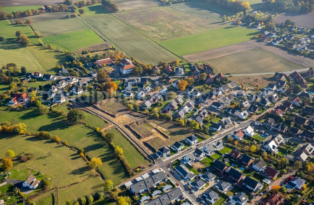 Aerial image Hamm - Construction sites for new construction residential area of detached housing estate Brandheide in Hamm in the state North Rhine-Westphalia