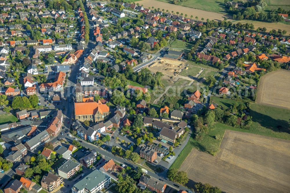 Hamm from above - Construction sites for new construction residential area of detached housing estate on Doerholtstrasse in Hamm in the state North Rhine-Westphalia, Germany