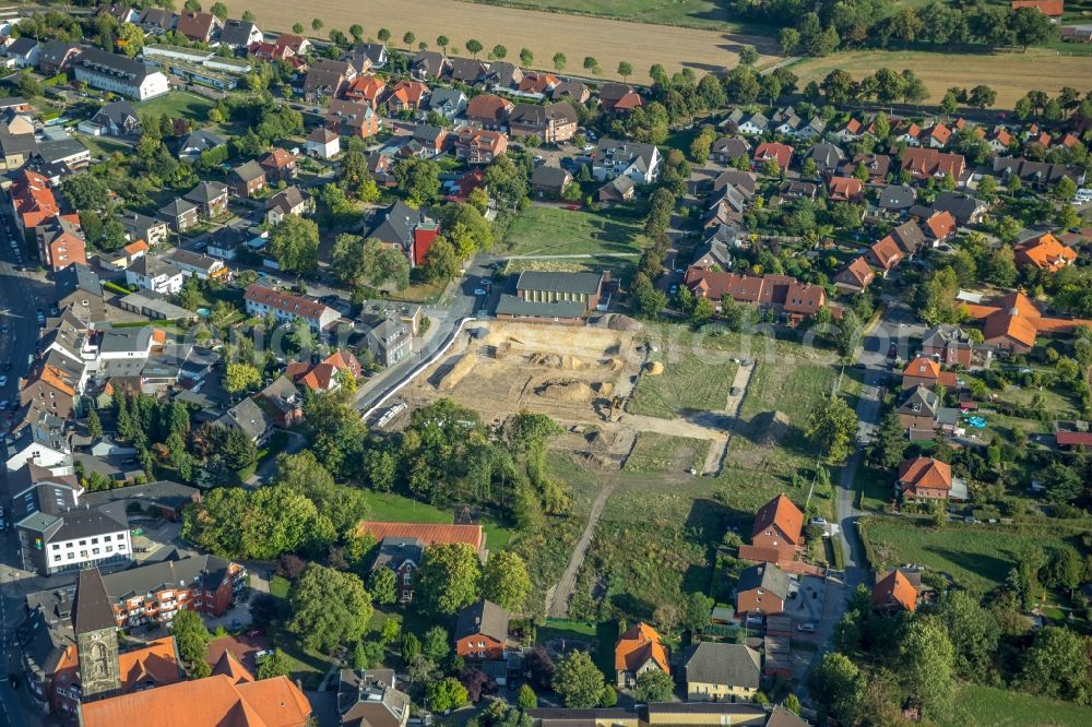 Hamm from the bird's eye view: Construction sites for new construction residential area of detached housing estate on Doerholtstrasse in Hamm in the state North Rhine-Westphalia, Germany