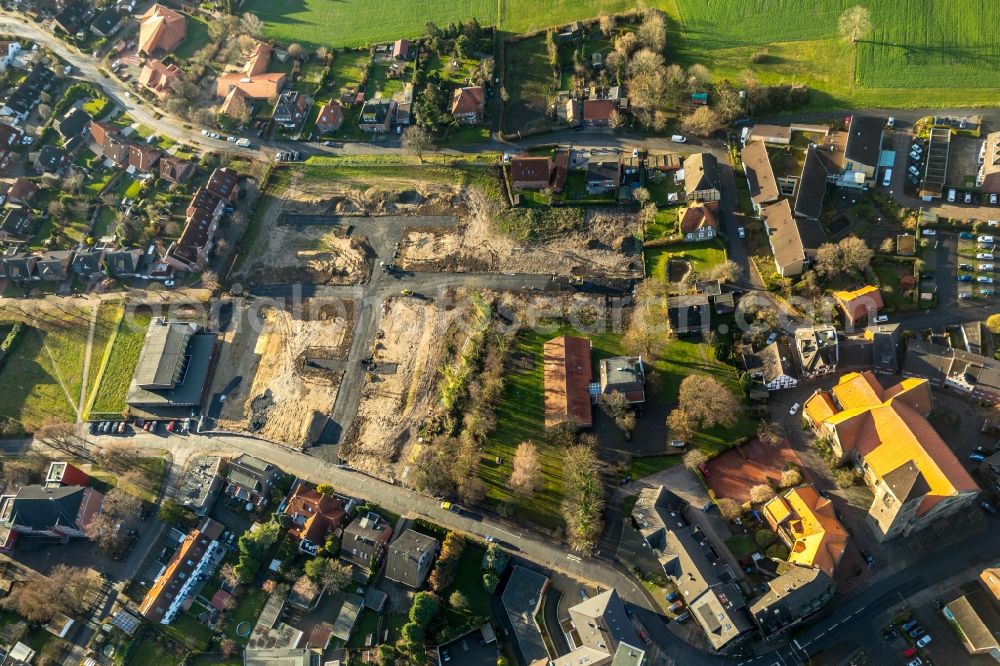 Hamm from above - Construction sites for new construction residential area of detached housing estate on Doerholtstrasse in Hamm in the state North Rhine-Westphalia, Germany