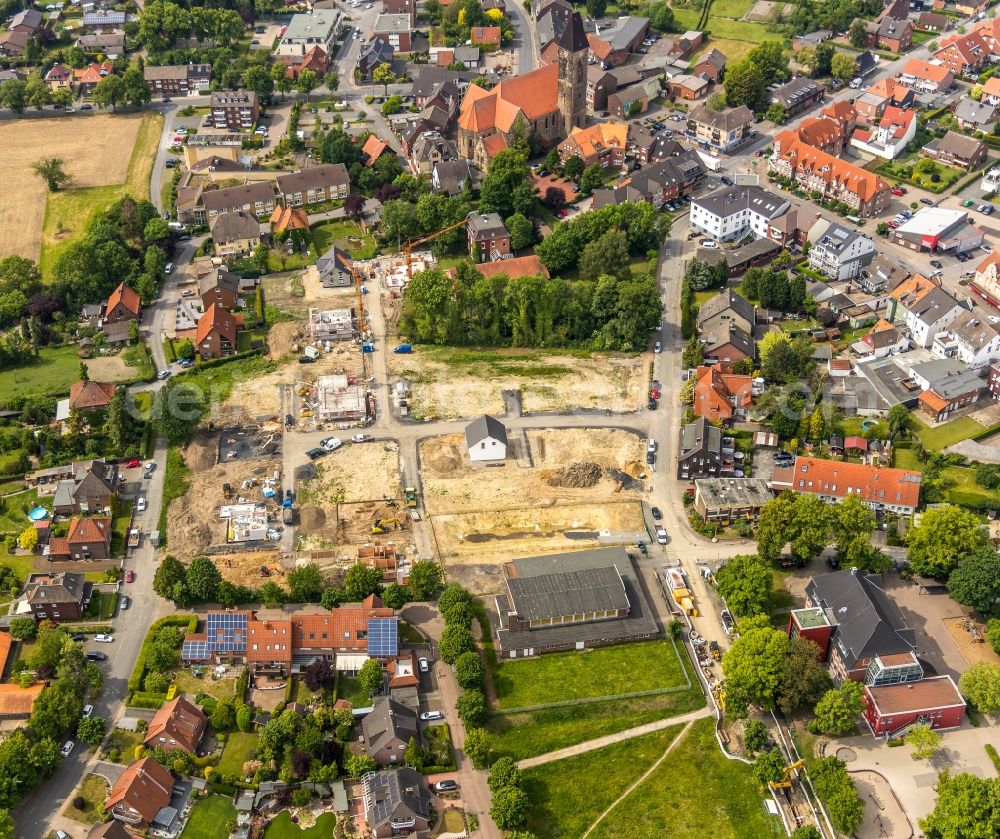 Aerial image Hamm - Construction sites for new construction residential area of detached housing estate on Doerholtstrasse in Hamm in the state North Rhine-Westphalia, Germany