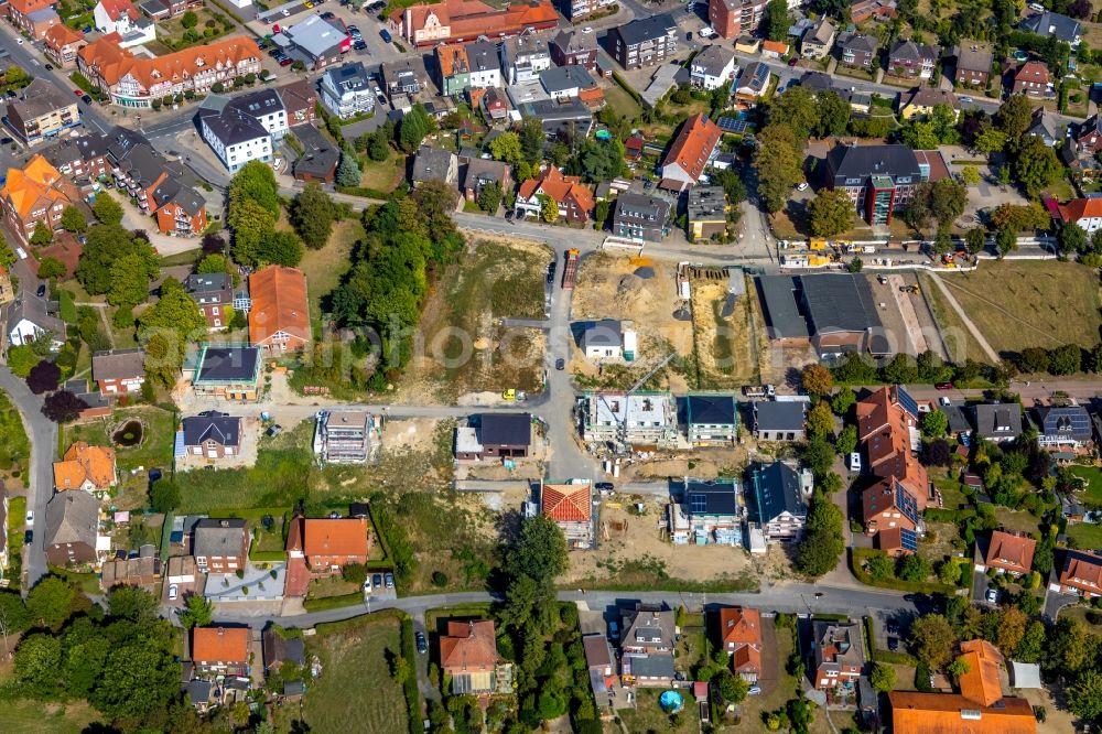 Aerial image Hamm - Construction sites for new construction residential area of detached housing estate on Doerholtstrasse in Hamm in the state North Rhine-Westphalia, Germany