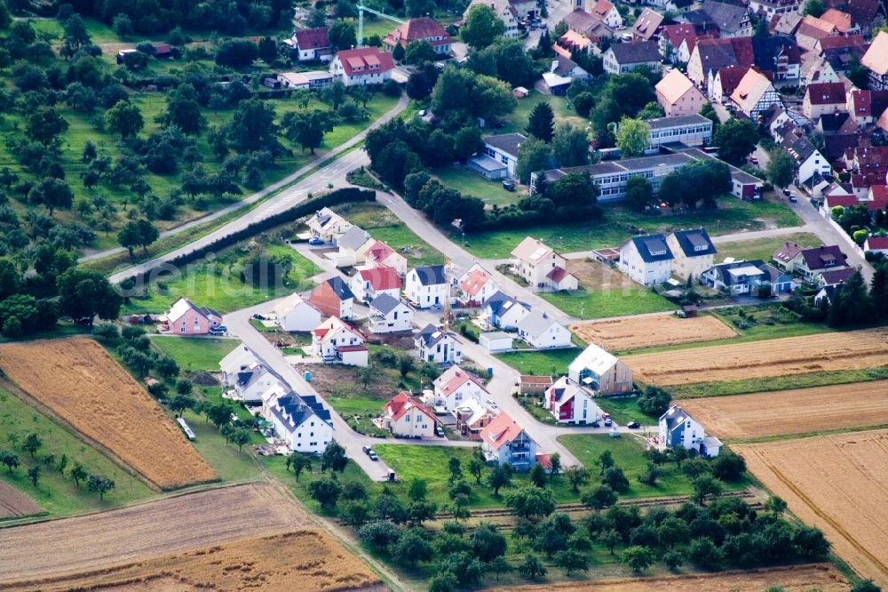 Aerial photograph Ammerbuch - Construction sites for new construction residential area of detached housing estate Fasanenweg in the district Altingen in Ammerbuch in the state Baden-Wuerttemberg