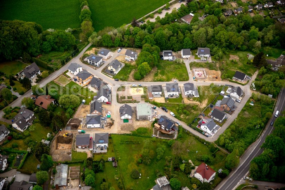 Gevelsberg from above - Construction sites for new construction residential area of detached housing estate at Am Altenlande in Gevelsberg in the state North Rhine-Westphalia