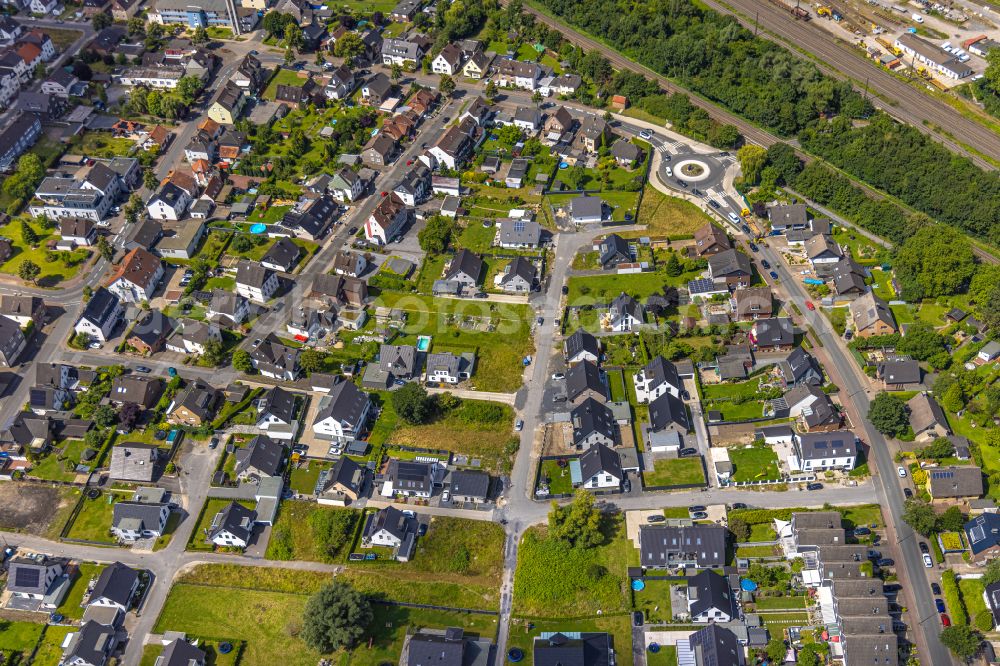 Aerial photograph Hamm - Construction sites for new construction residential area of detached housing estate on street Jakobstrasse in the district Lohauserholz in Hamm at Ruhrgebiet in the state North Rhine-Westphalia, Germany