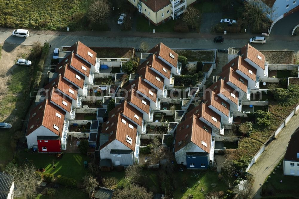 Aerial image Hohen Neuendorf - Construction sites for new construction residential area of detached housing estate Elfriedestrasse - Birkfeldstrasse in Hohen Neuendorf in the state Brandenburg