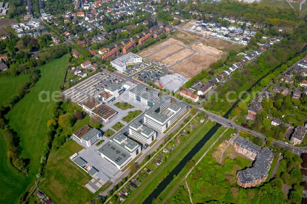 Hamm from the bird's eye view: Construction sites for new construction residential area of detached housing estate Paracelsuspark of Paracelsus GmbH & Co. KG in Hamm in the state North Rhine-Westphalia