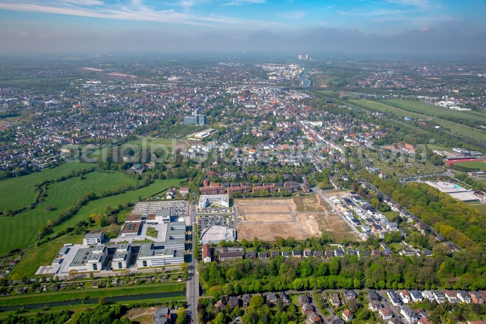 Aerial image Hamm - Construction sites for new construction residential area of detached housing estate Paracelsuspark of Paracelsus GmbH & Co. KG in Hamm in the state North Rhine-Westphalia