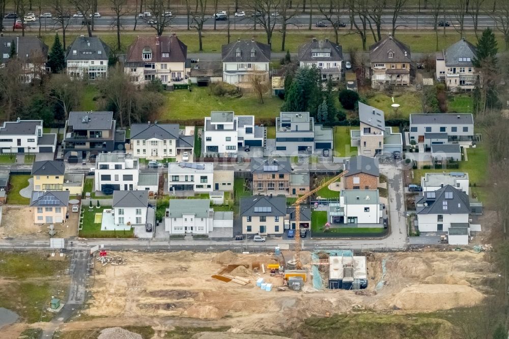 Hamm from above - Construction sites for new construction residential area of detached housing estate Paracelsuspark of Paracelsus GmbH & Co. KG in Hamm in the state North Rhine-Westphalia