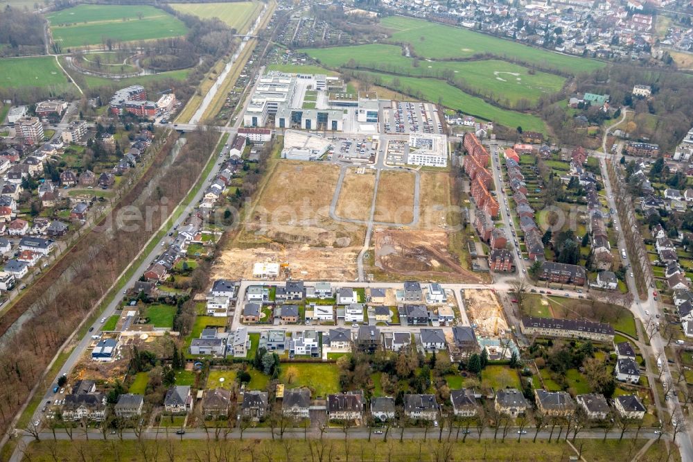 Aerial image Hamm - Construction sites for new construction residential area of detached housing estate Paracelsuspark of Paracelsus GmbH & Co. KG in Hamm in the state North Rhine-Westphalia