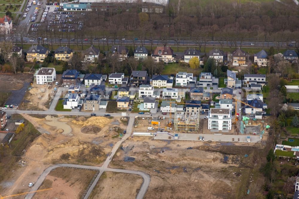 Hamm from the bird's eye view: Construction sites for new construction residential area of detached housing estate Paracelsuspark of Paracelsus GmbH & Co. KG in Hamm in the state North Rhine-Westphalia