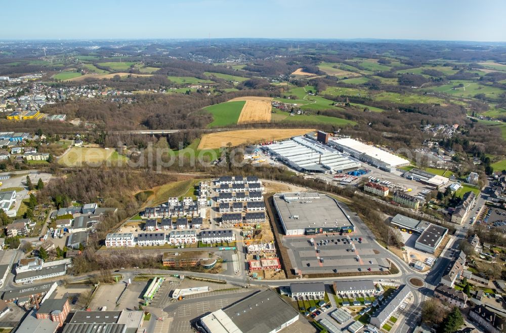 Velbert from the bird's eye view: Construction sites for new construction residential area of detached housing estate Sontumer Strasse - Winkelstrasse - Hixholzer Weg in Velbert in the state North Rhine-Westphalia