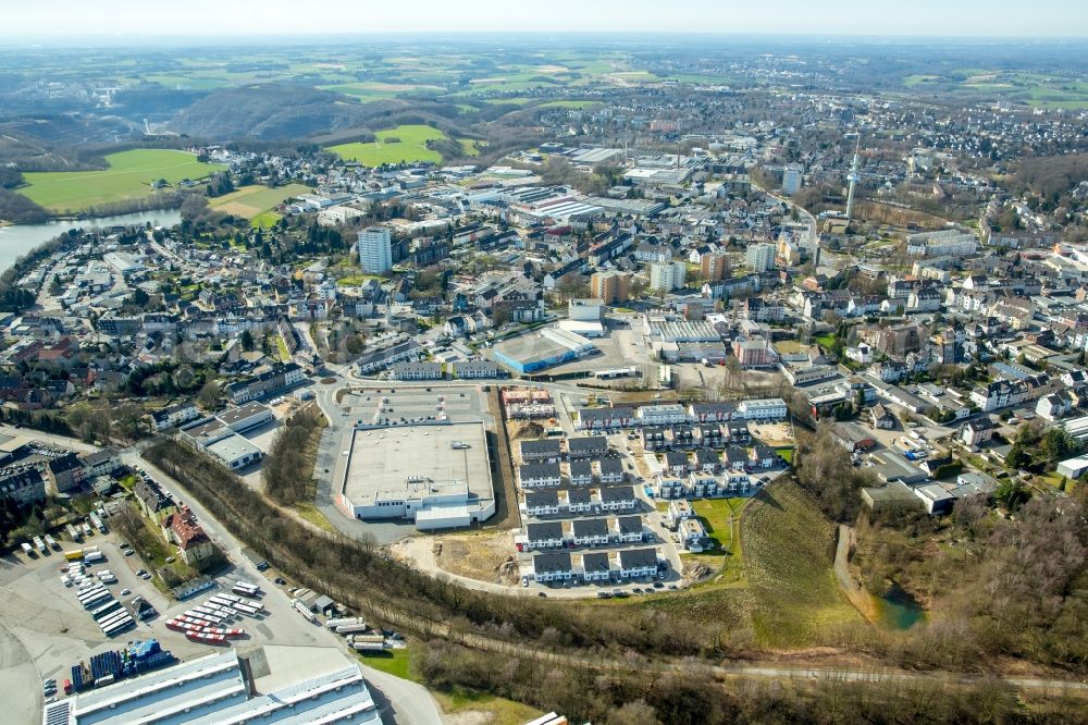 Aerial image Velbert - Construction sites for new construction residential area of detached housing estate Sontumer Strasse - Winkelstrasse - Hixholzer Weg in Velbert in the state North Rhine-Westphalia