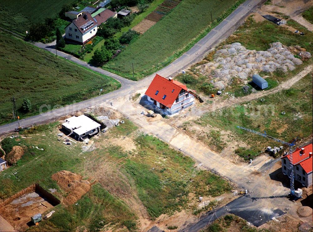 Wachtberg from above - Construction sites for new construction residential area of detached housing estate La-Villedieu-Ring in the district Berkum in Wachtberg in the state North Rhine-Westphalia