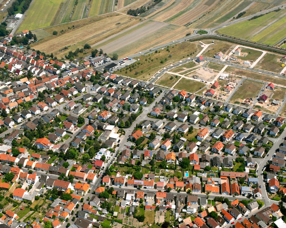 Aerial photograph Waghäusel - Construction sites for new construction residential area of detached housing estate on street Ostendstrasse in the district Kirrlach in Waghaeusel in the state Baden-Wuerttemberg, Germany