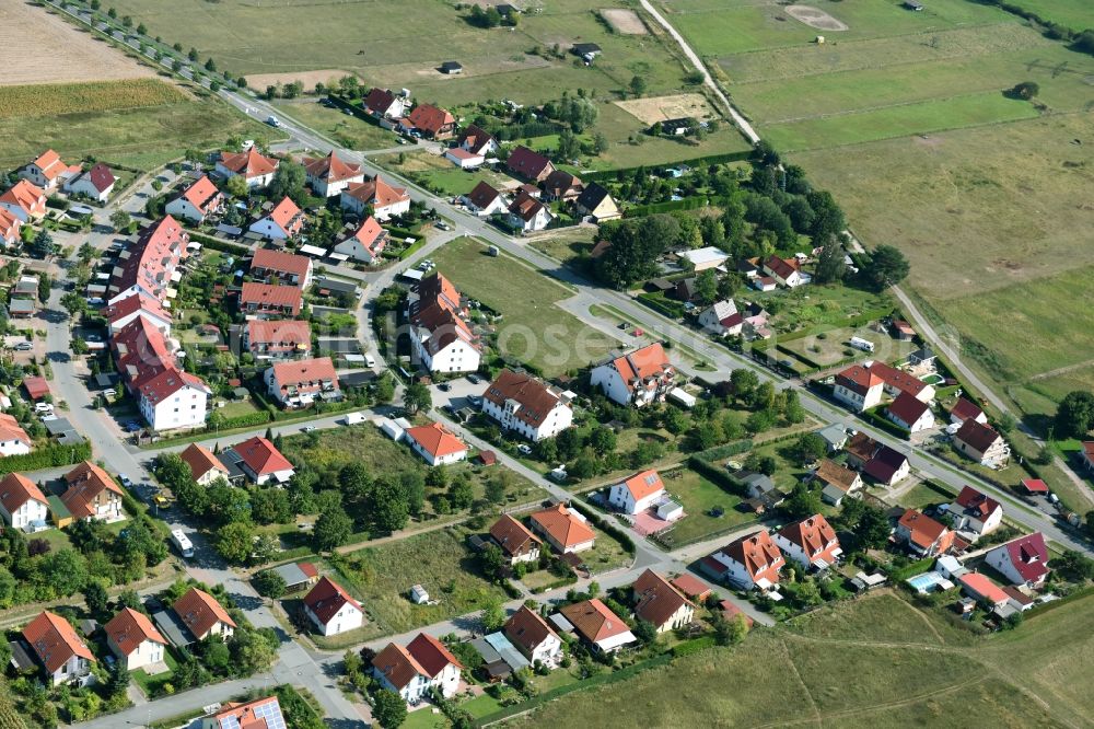 Aerial photograph Wansdorf - Construction sites for new construction residential area of detached housing estate at the Wansdorfer Dorfstrasse in Wansdorf in the state Brandenburg