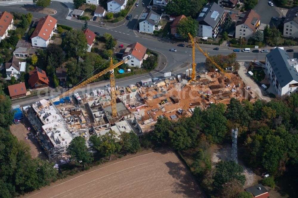 Aerial image Stein - Construction sites for new construction residential area of detached housing estate Wasserweg - Hirseweg - Gerstenstrasse in the district Oberweihersbuch in Stein in the state Bavaria, Germany