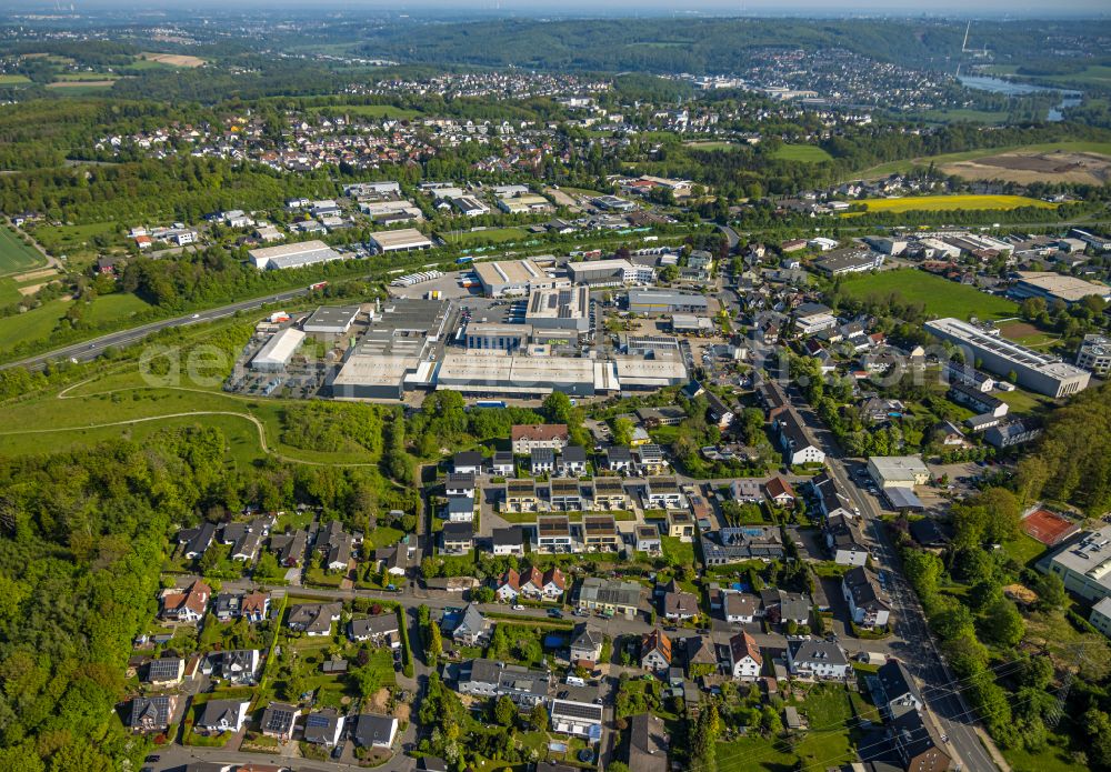 Aerial photograph Schmandbruch - construction sites for new construction residential area of detached housing estate on street Sonnenfeld in the district Schmandbruch in Wetter (Ruhr) at Ruhrgebiet in the state North Rhine-Westphalia, Germany