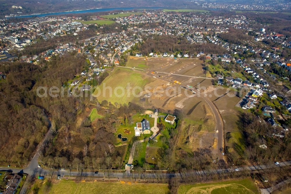 Aerial image Heidhausen - Construction sites for the new residential area Gruene Harfe in Heidhausen in the state of North Rhine-Westphalia