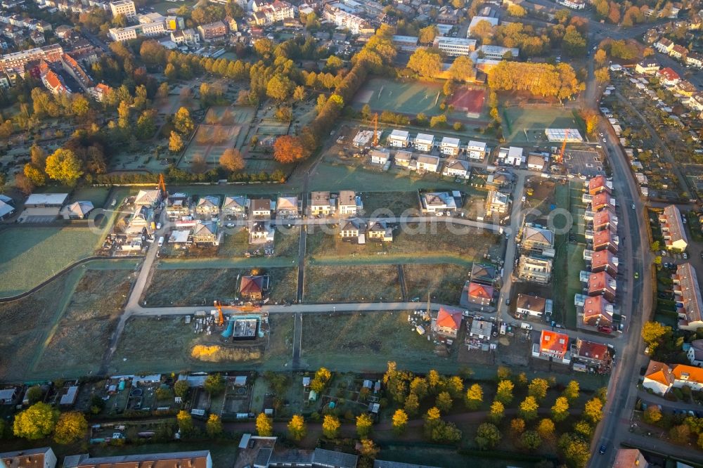 Aerial image Hamm - Construction sites for the new residential area of a multi-family housing estate in Hamm in the state of North Rhine-Westphalia