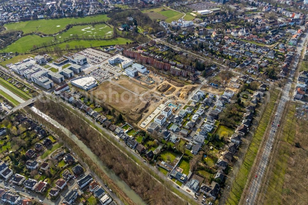 Aerial image Hamm - Construction sites for the new residential area of a multi-family housing estate in Hamm in the state of North Rhine-Westphalia