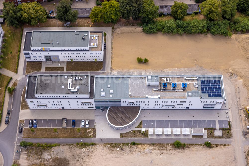 Hamm from above - Construction sites for the new residential area of a multi-family housing estate in Hamm at Ruhrgebiet in the state of North Rhine-Westphalia