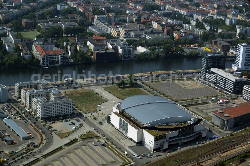 Berlin from above - Construction sites for residential and commercial building construction Rummelsburger place - Marianne von Rantzau Street in Friedrichshain district of Berlin