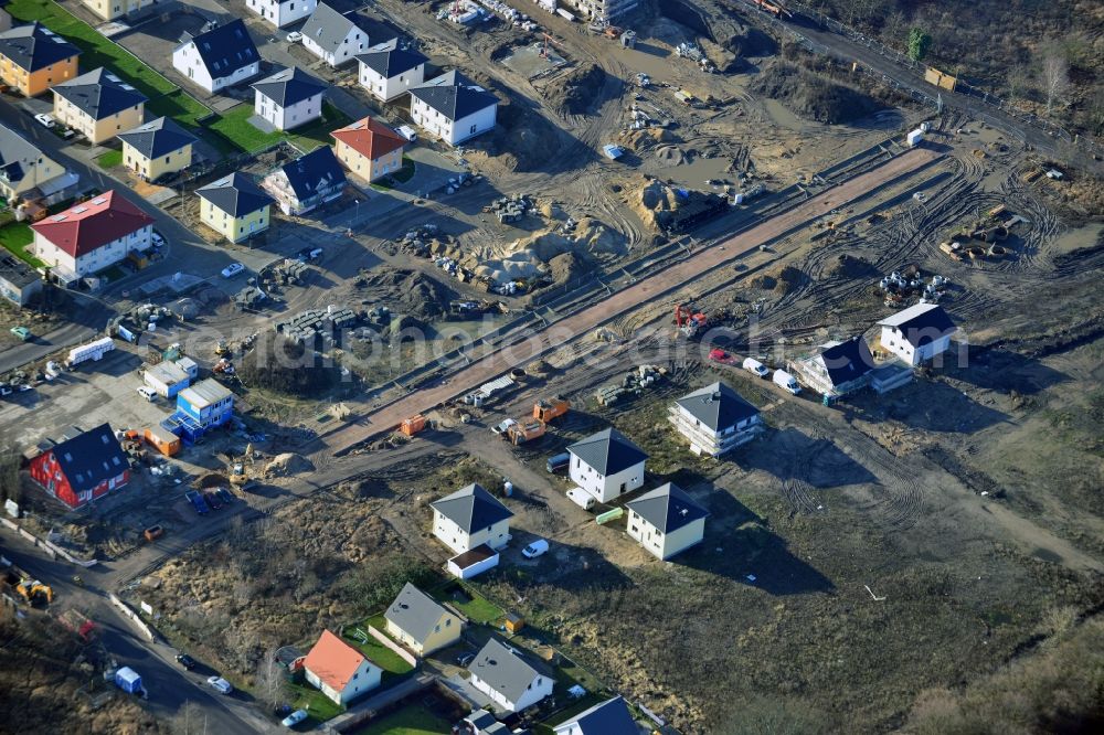 Aerial image Berlin Mahlsdorf - Construction sites to house New - settlement on the Pilgramer road in Berlin Mahlsdorf